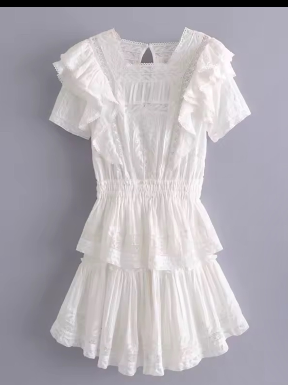 White mini dress